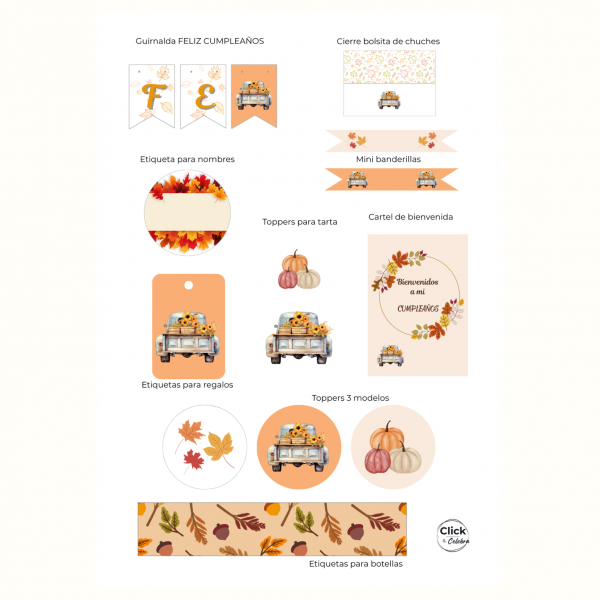 Kit de cumpleaños OTOÑO - Imagen 2